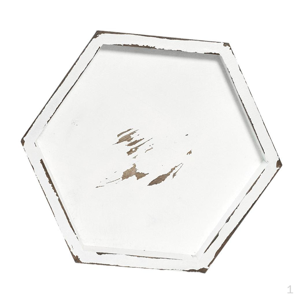 

Decorative Wooden Serving Ottoman Trays and tea Table Decor - White Plate S