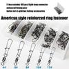100pcs Ball Bearing Barrels Rolling Swivels Barrels Swivels Fishing Lure Hook Connector Fishing Accessories for Saltwater