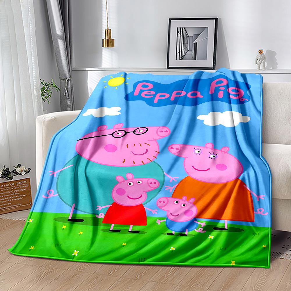 Peppa Pig's Colorful World Blanket Durable Comfort Suitable for Bed Chair Office for All Seasons Modern Best Holiday Gift for Friends Family