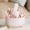 360° Rotating 7 Slot Makeup Brushes Holder Organizer Multi-Functional Desk Storage Cosmetics Storage For Vanity Desktop Bathroom