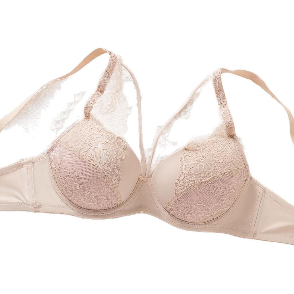 SHEIN Cross Strap Lace Push-Up Underwire Bra In European Size