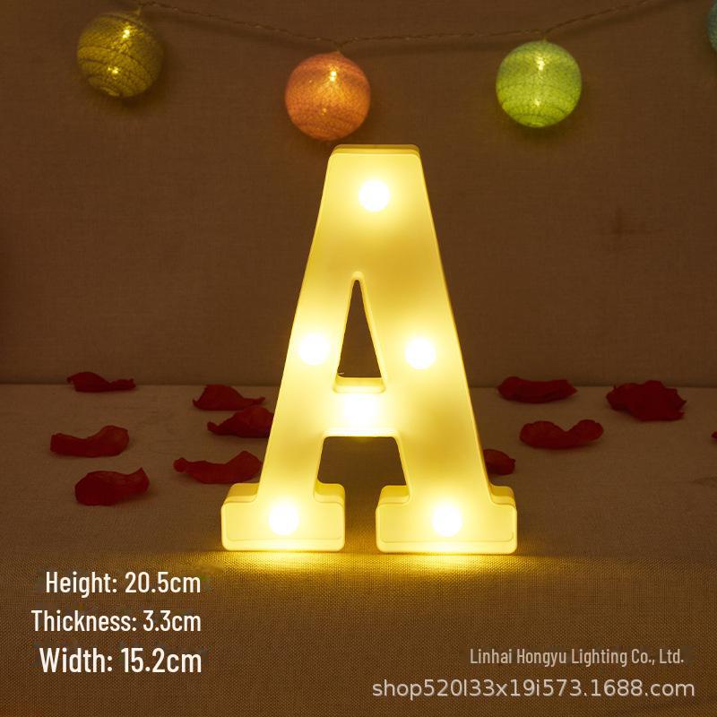 26 English Letter Night Lamp for Wedding Proposal or Decor