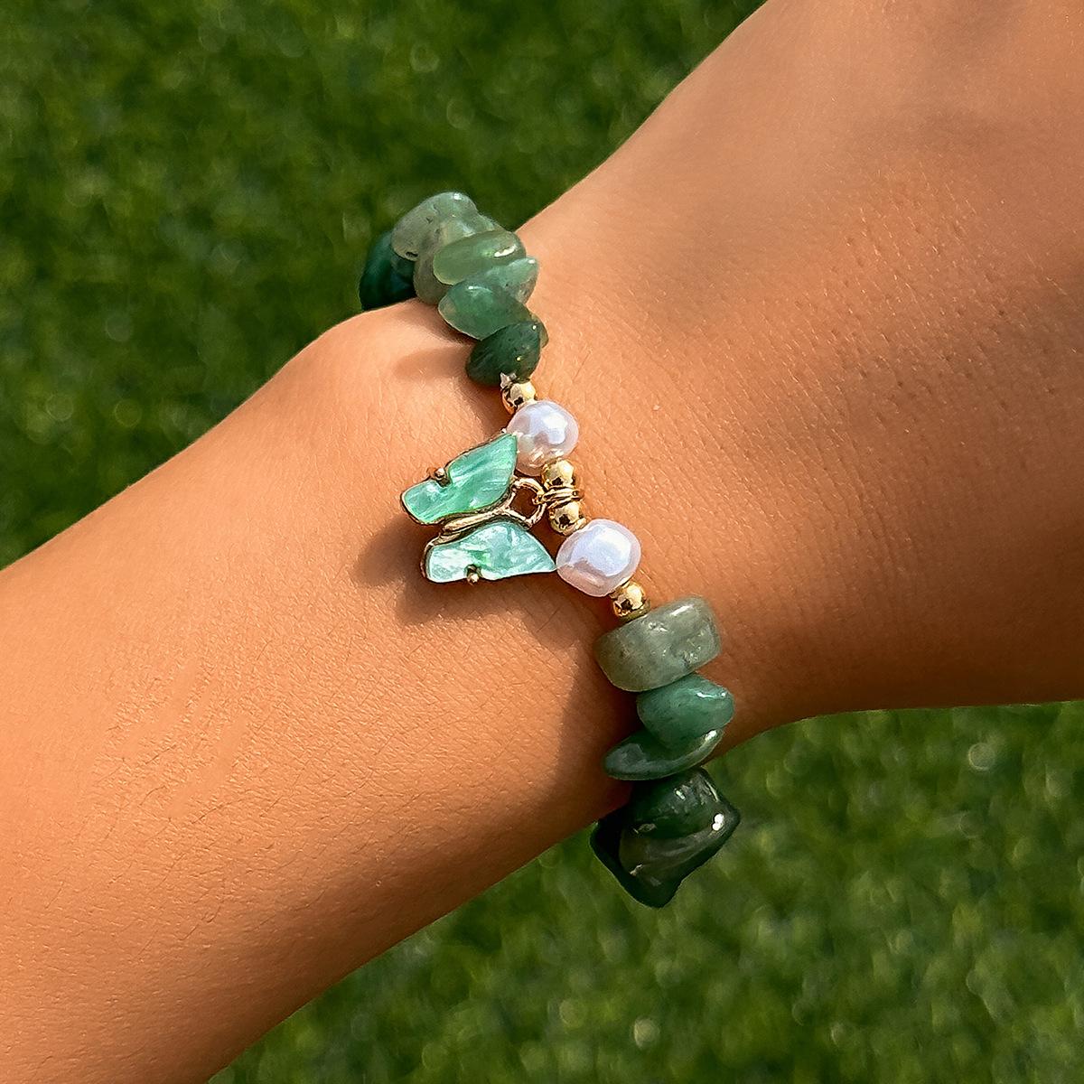 

Аксессуары, Праздничное Ожерелье-ветер с бусинами, Летнее Дофаминовое Пасторальное Ожерелье-бабочка из гравия для женщин