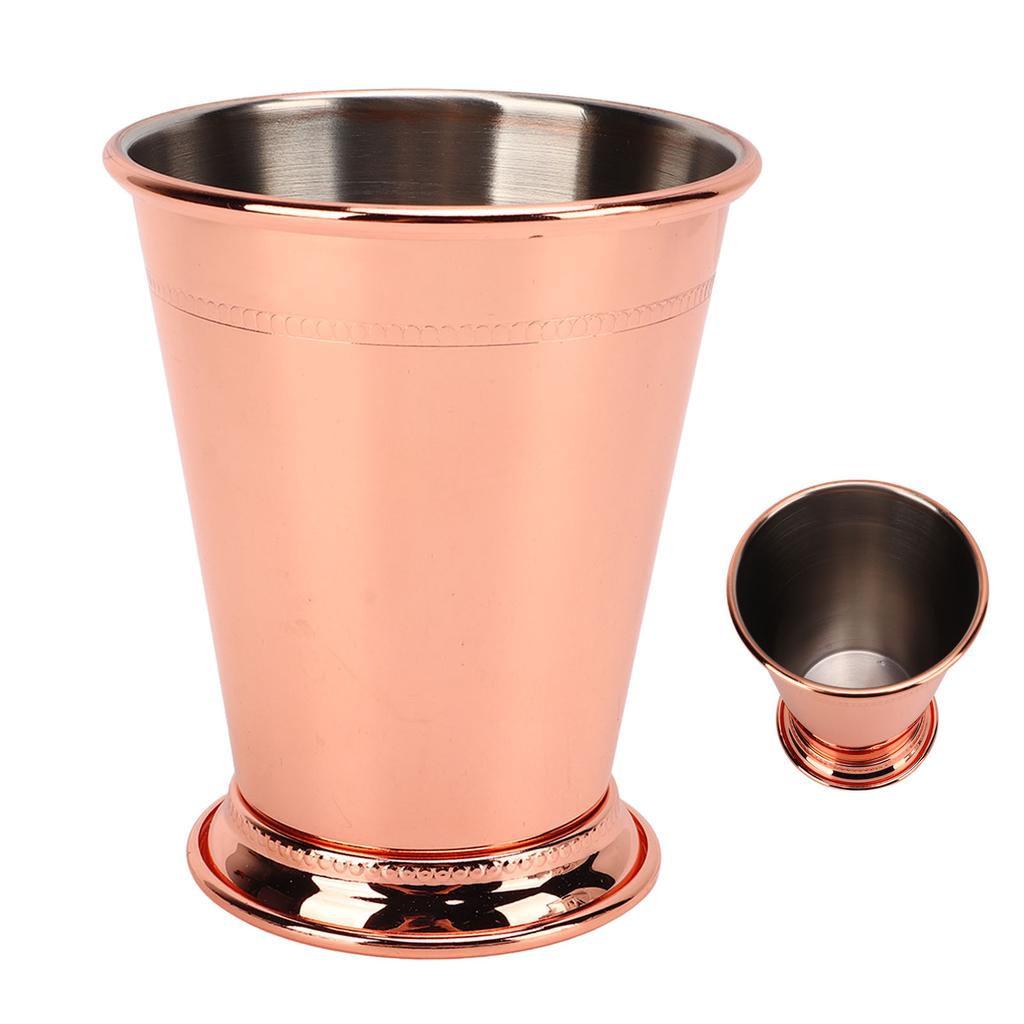 Cup Stainless Steel Elegant Retro High Stability Beaded Mint   Cup for Home