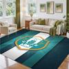 Sheffield Wednesday Design Crystal Velvet Rug Soft Decorative Mat for Bedroom Entrance