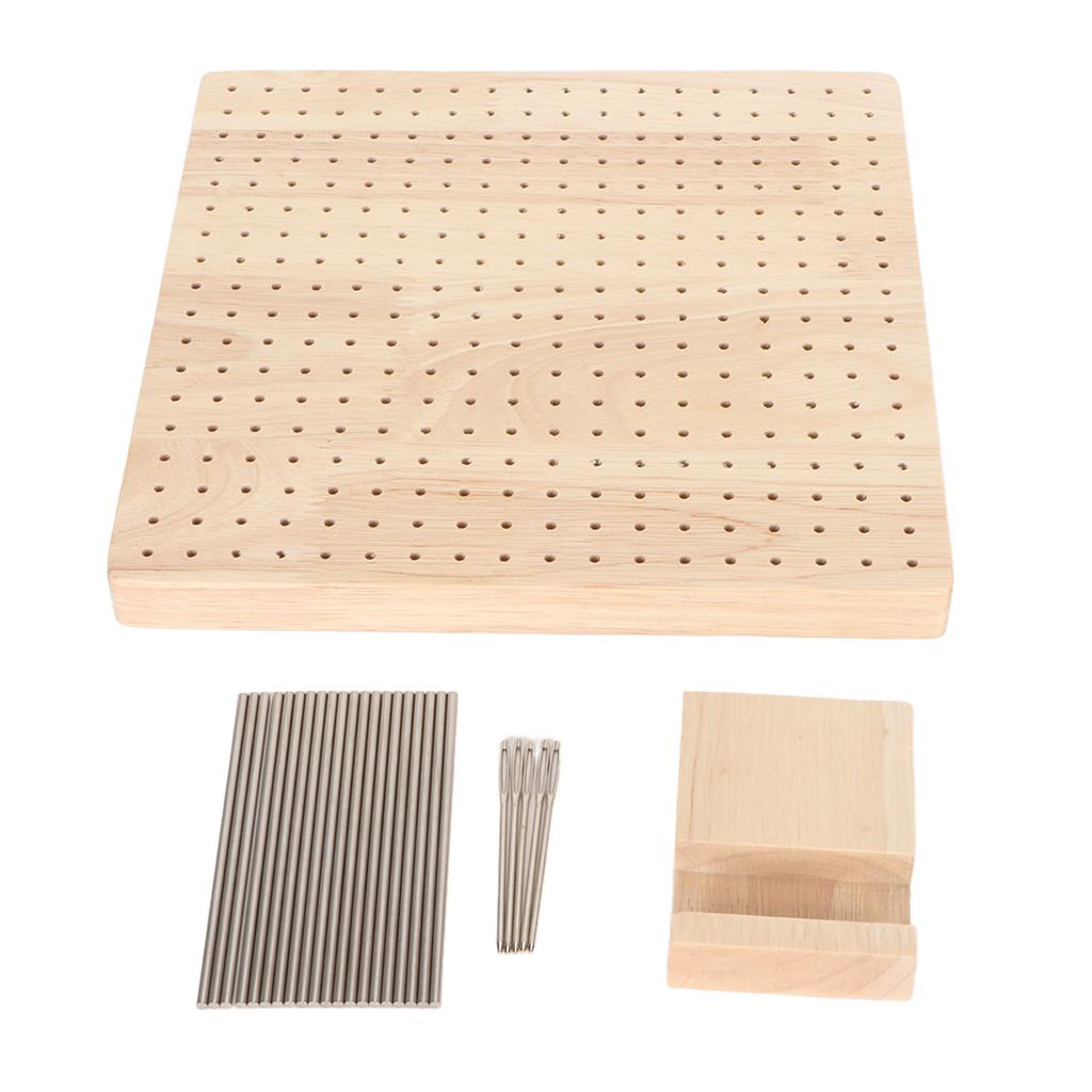 Crochet Blocking Board Handcrafted Wooden Knitting Blocking Mats with 20 Stainless Steel Pins 5