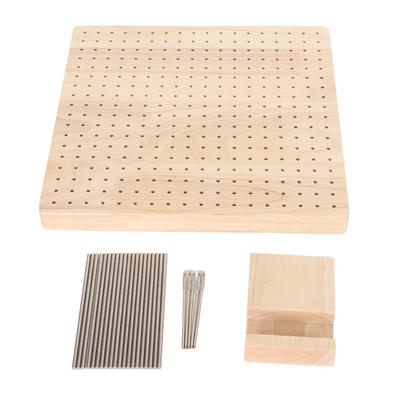 Crochet Blocking Board Handcrafted Wooden Knitting Blocking Mats with 20 Stainless Steel Pins 5