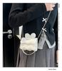 Sweet Girl 2025 Mini Lipstick Women's Crossbody Bag with Bow Chain