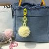 Backpacks Accessory Plush Ball Keychain, Fluffy Pompom Pendant with Hollow Star, Backpack Decorative Accessories Purse Bag Accessories, Gift for Women