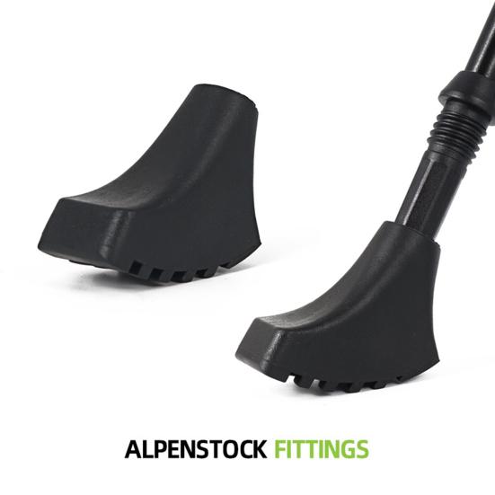 Trekking Pole Tip Protector Shock Resistant Non-slip Design Anti-puncture High Stability Slip-Resistant Trekking Pole Tip Cover Protector Camping