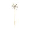 High-quality Zircon Star Brooches for Women Long Needle Pins Fashion Jewelry Suit Shirt Collar Badge Accessories