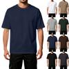 Men's Casual Short Sleeve T-Shirt Crew Neck Relaxed Fit Lightweight Plain Cotton Tee for Everyday Wear Sport and Leisure