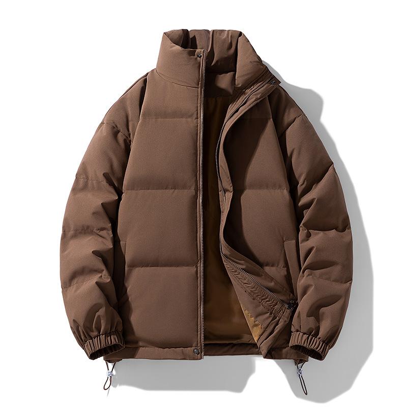 Winter Thickened Loose Cotton-padded Jacket Couple's Solid Color Bread Clothes and Cotton-padded Clothes