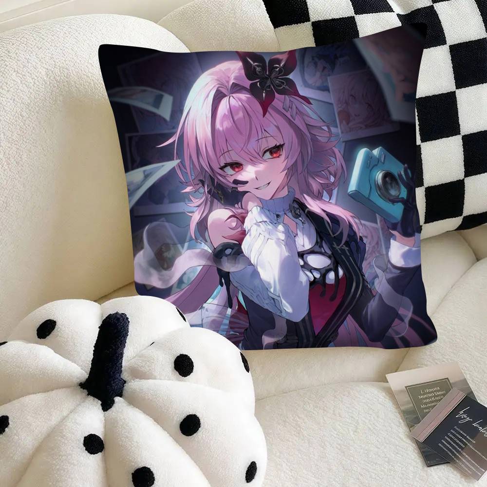 Evernight Hot Game Honkai Star Rail Pillow Case Square Pillow Bedroom Sofa Leisure Comfort Cushion Car Home Decoration