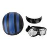 Motorcycle Helmet Men Women Sunshade with Goggles RH A0318 Keep Warm(BlackBlue Free Size)