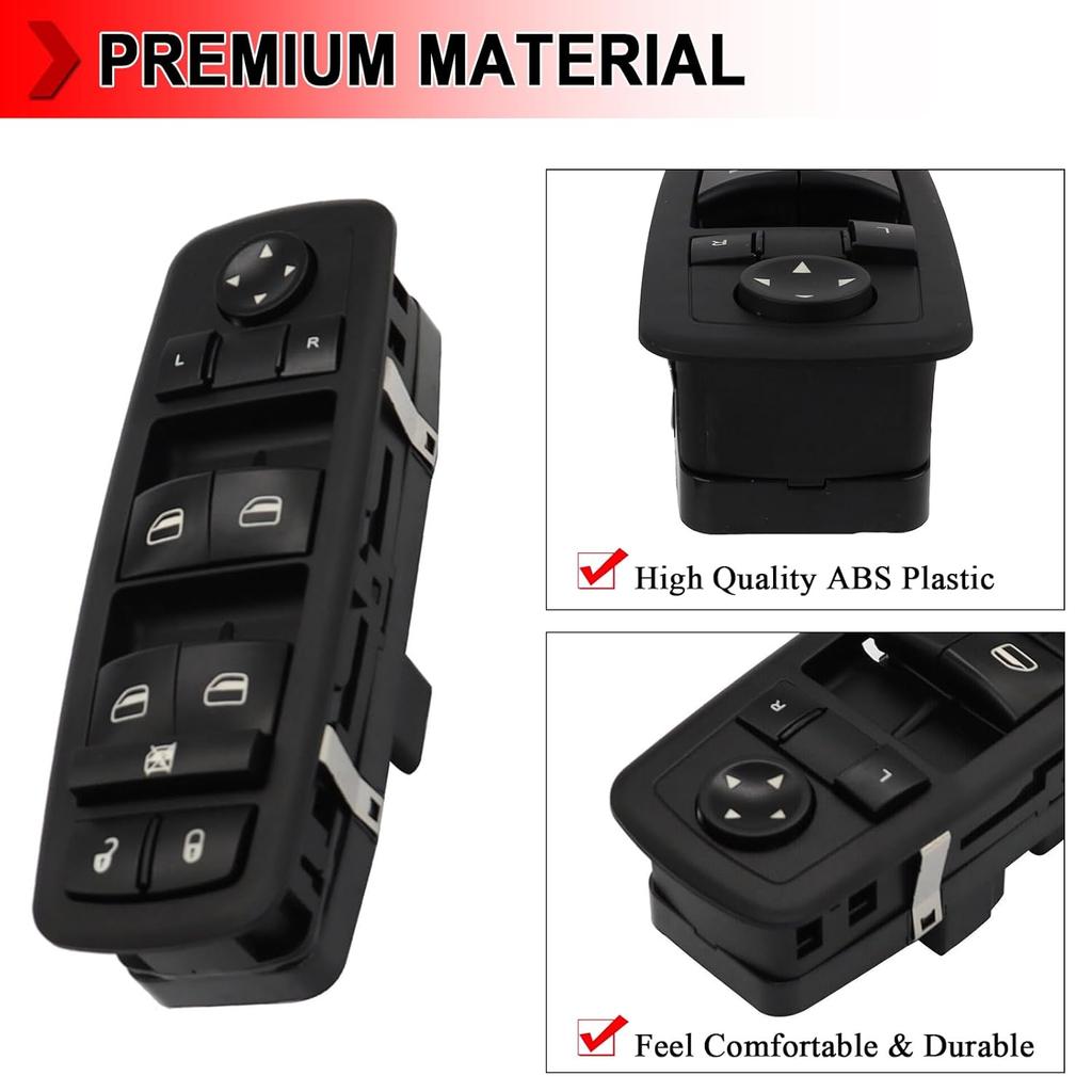 68271203AB Power Window Master Switch Front Driver Left Side Fit for Dodge Dart 2013-2016, Fit for Jeep Cherokee 2014-2016, Replace 68271203AA