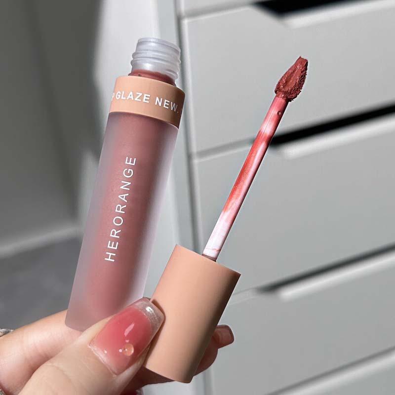 Velvet Matte Lip Glaze Waterproof Long Lasting Non Stick Cup Pigmented Lip Mud