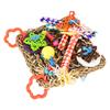 Bird Climbing Net Colorful Loofah Parrot Chewing Toy for Pet Birds Little Parrots