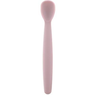 Pantheon Silicone Early and Middle Baby Food Spoon + Case, Baby Pink, 1 Piece