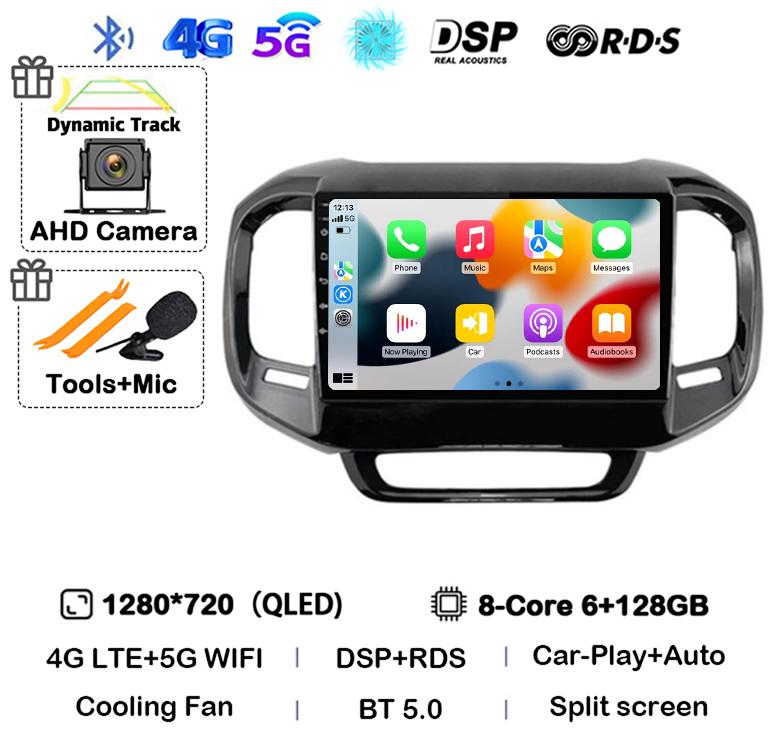 Android 14 Carplay Car Radio For FIAT Toro 2017 2018 2019 2020 2021 Auto Multimedia Video Player GPS Stereo 4G WIFI 360 Camera