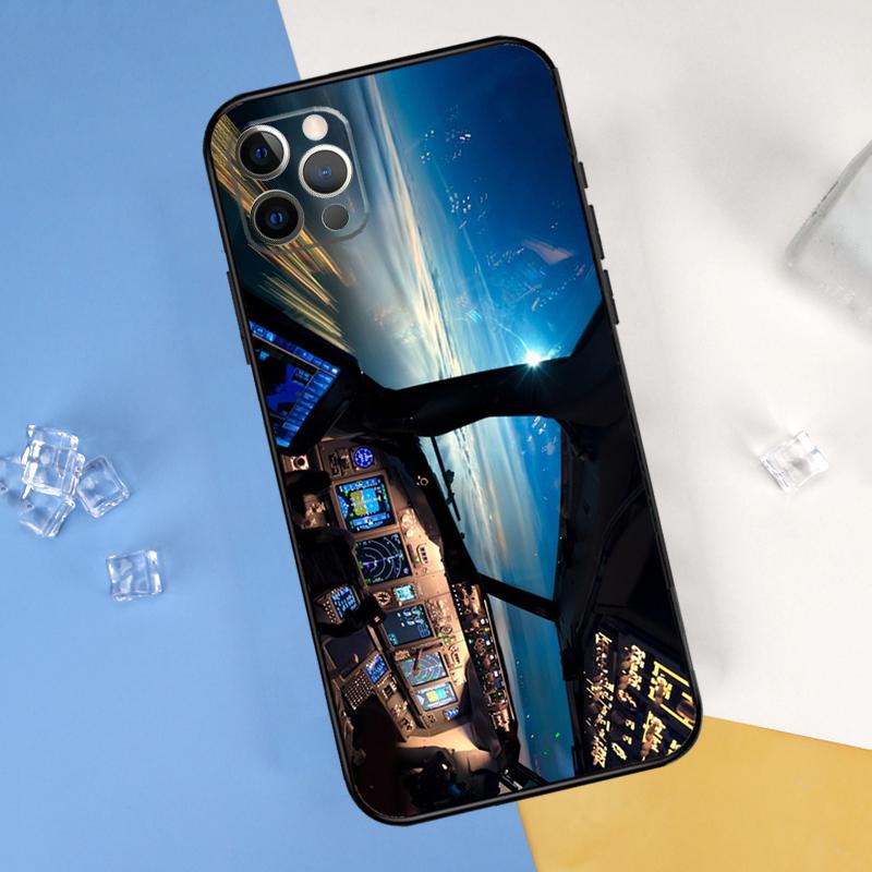Aircraft Airplane Fly Travel Phone Case For iPhone 15 Pro 16 Pro 11 13 14 Pro Max 12 Mini XR 16 15 Plus 16e Cover Shell