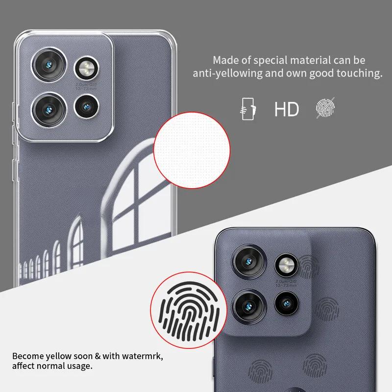 For Motorola Moto Edge 50 Neo Edge50Neo S50 S 50 Case Soft Silicone Clear Cover Shockproof Phone Cases Transparent Bumper Coques