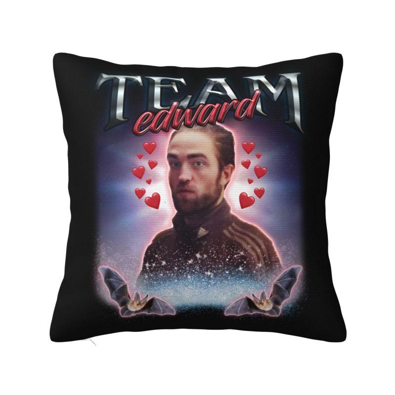 Funny Edward Cullen Meme Cushion Cover xcm Polyester Robert Pattinson Pillow Case for Sofa Square Pillowcase Decoration