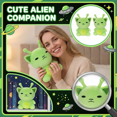 Weiches Plüschtier Alien-Figur Sitzendes Design mit Antenne und Ohren für Kinder und Sammler