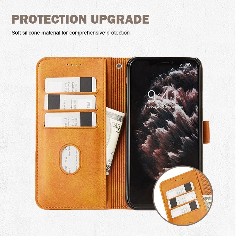 Casing For OPPO A3 A3S A5 A5S AX5 AX5S A7 2018 A8 2019 A9 2020 A11 A11X A11N A12 A12S A31 2020 Leather Phone Case Card Holder Wallet Flip Cover