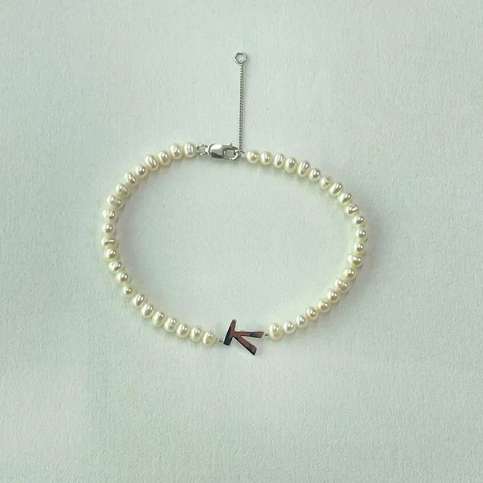 Hanguel Initial Pearl Bracelet