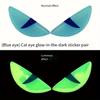 3D Glow-in-the-Dark Devil Cat Eye Stickers for Motorcycles | Colorful & Stereo Motorcycle Decals | Eye-catching Motorcycle Acces