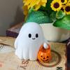 Ghost Pumpkin Figurine Miniature Lovely Cartoon Pumpkin Ghost Halloween Resin Cute Desk Display Ornament Home Decoration