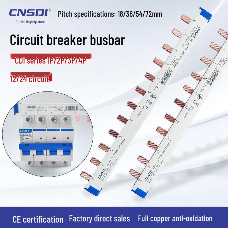 

Серія CDi-pin 63А Шина з ПЗВ та Мідною Сполучною Планкою 1 Pole 12 Ways