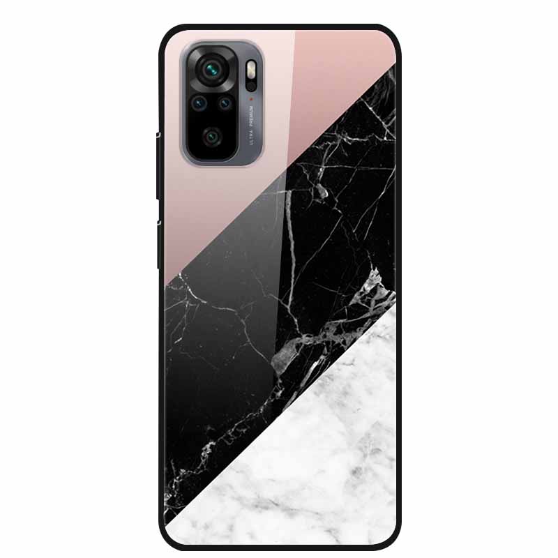 Edzett Üveg tok Redmi Note 10 Pro-hoz Fedél Kemény tok Xiaomi Redmi Note10 5G Telefon Tokhoz Note10 Pro Fundas TPU Lökhárító
