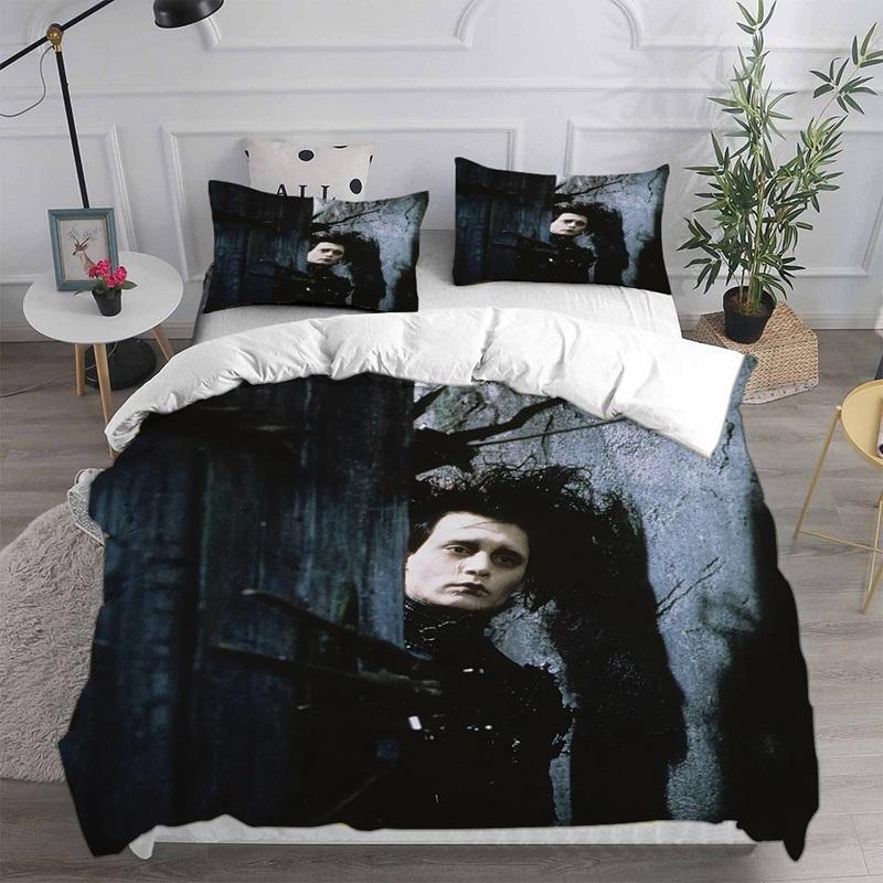 Edward Scissorhand’s Bedding Sets Comforter Quilt Bed Cover Duvet Cover Pillow Case 2-3 Pieces Sets Kids Adult Size