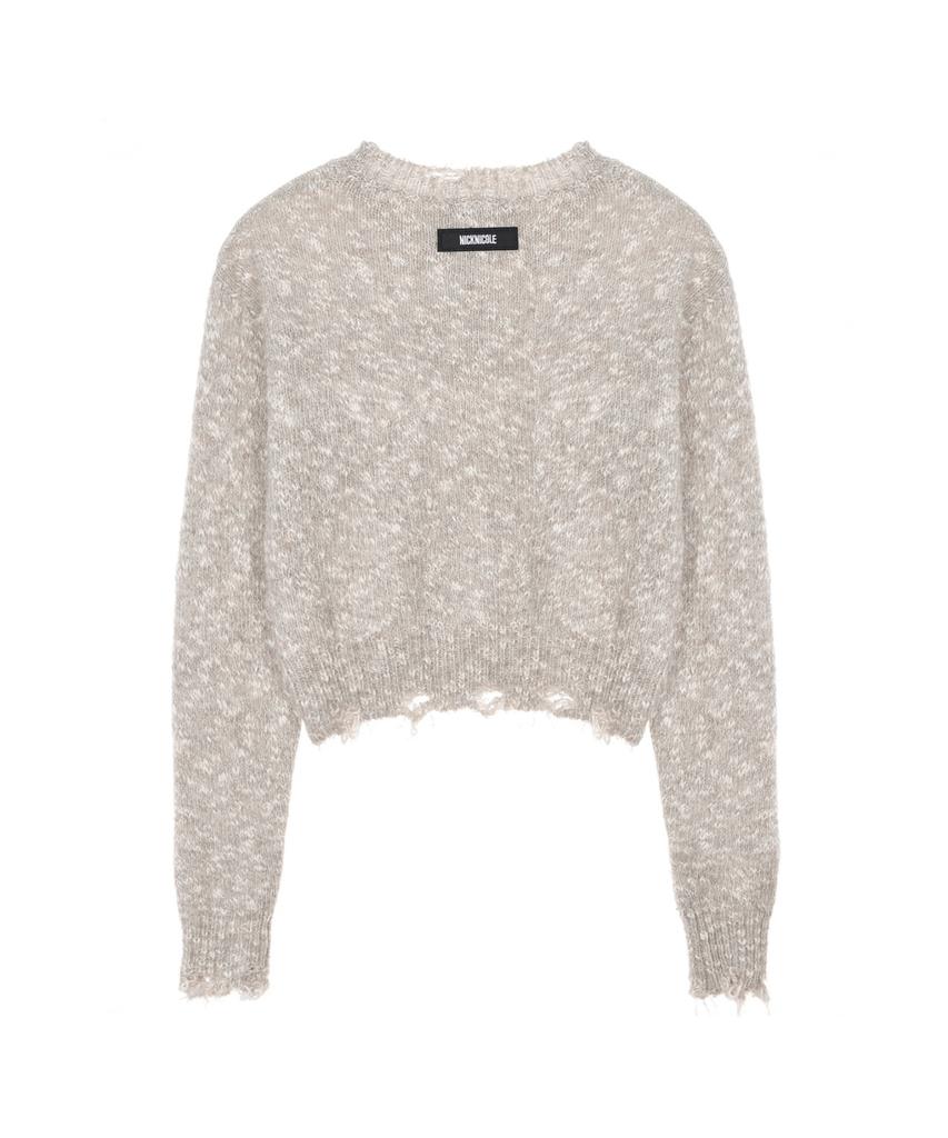 Nigaennikol Nicole Bokashi Damage Knit_Oatmeal