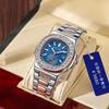 New Luxury Men Quartz Watches 30M Waterproof Automatic Date Watch Man Stainless Steel Dial with Diamonds Watch for Men Clock