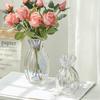 Internet Celebrity Style Transparent Glass Vase for Hydroponic Flower Arrangements - Gypsophila Display for Living Room or Dining Table