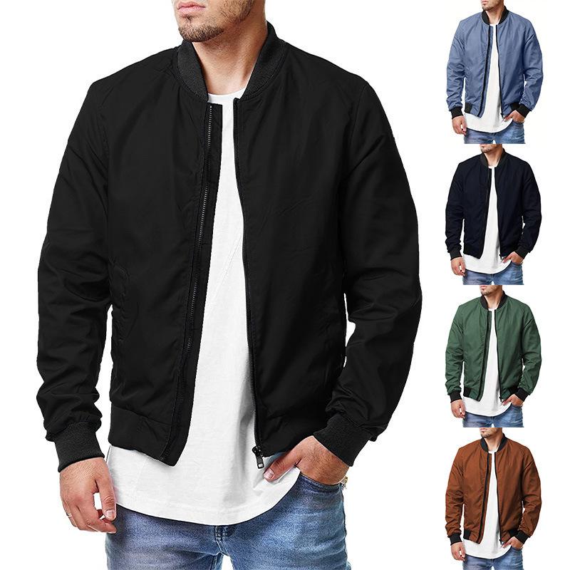 Men's Casual Pilot Baseball Jacket – European & American Spring/Autumn Collection, Large Size