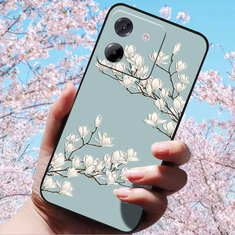 For Xiaomi Poco M7 Pro 5G Case 3D Relief Flower Emboss Soft Silicone various Flower For Poco M7 Pro 5G 3D CuteCartoon Cover Case