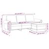 3 Seater Sofa with Footstool Black 180 cm Velvet