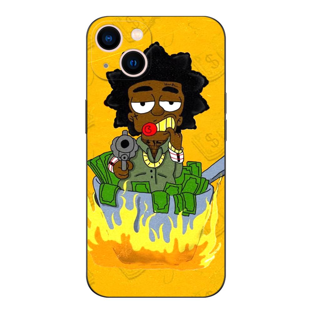 Black Tpu Case For Samsung Galaxy A03 SM-A035 A03 Core A03S A13 A23 LTE A33 A53 A73 4G 5G Rapper Kodaks