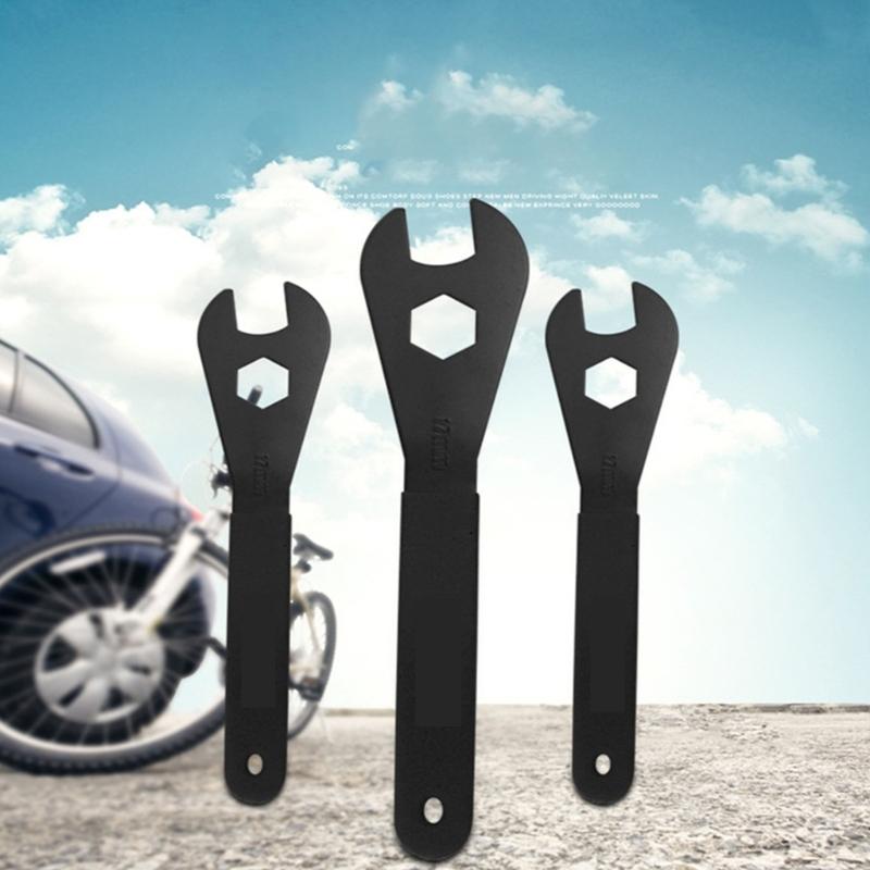 5Pcs Bicycles Hub Wrench Mountain Bike Pedals Removal Tool Carbon Steel Cone Wrench Bike Wheel Axles Pedals Repair Spanner