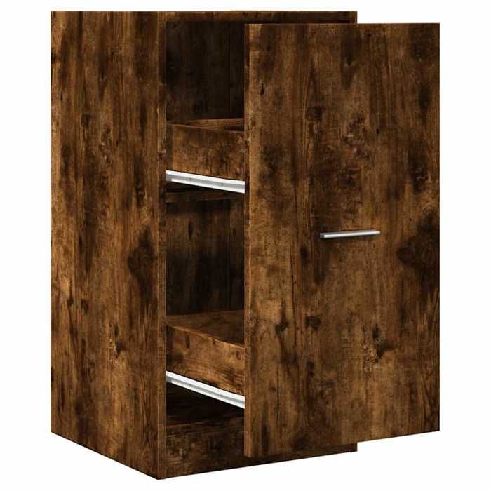 VidaXL Apothecary Cabinet Smoked Oak 40x41x77.5cm Engineered Wood, Apothecary Chest, Apothecary Furniture, Chest with 855191