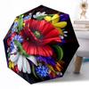 Floral Fantasy Garden Compact Travel Automatic Umbrella Compact 8-Rib Weight Weight Perfect for Outdoor Adventures Fashion Lovers