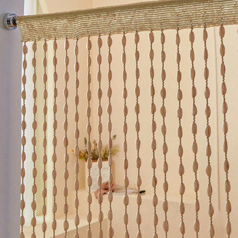 Solid Color Beaded String Curtain 100x200cm Window Wall Panel New Room Divider Tassel  Wedding