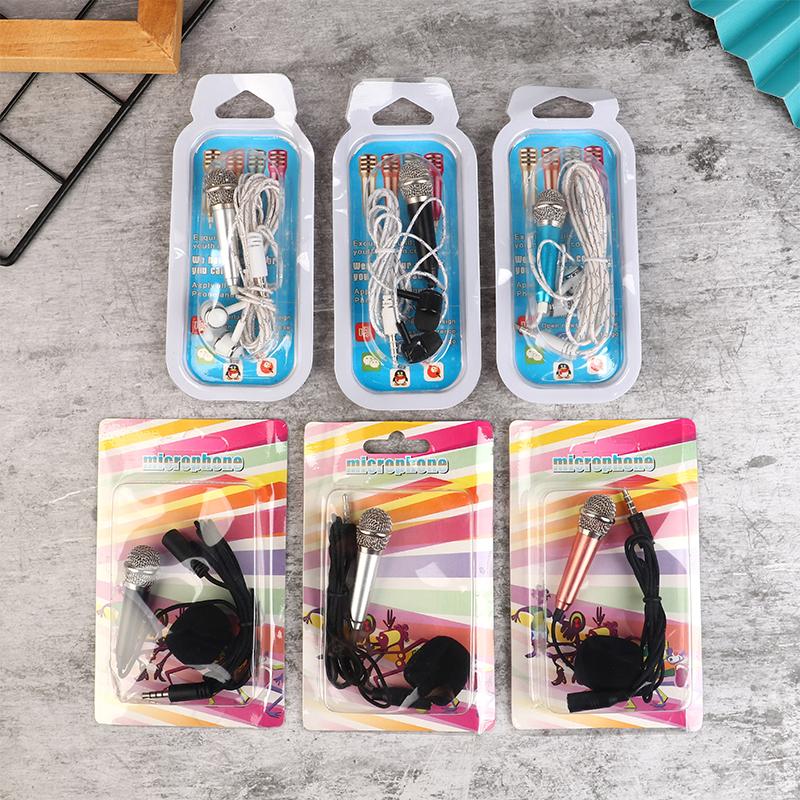 Mini Microphone 3.5Mm Portable Karaoke Mic All-In-One Earphone Stereo Wired Headphone In-Ear Headset Singing Artifact