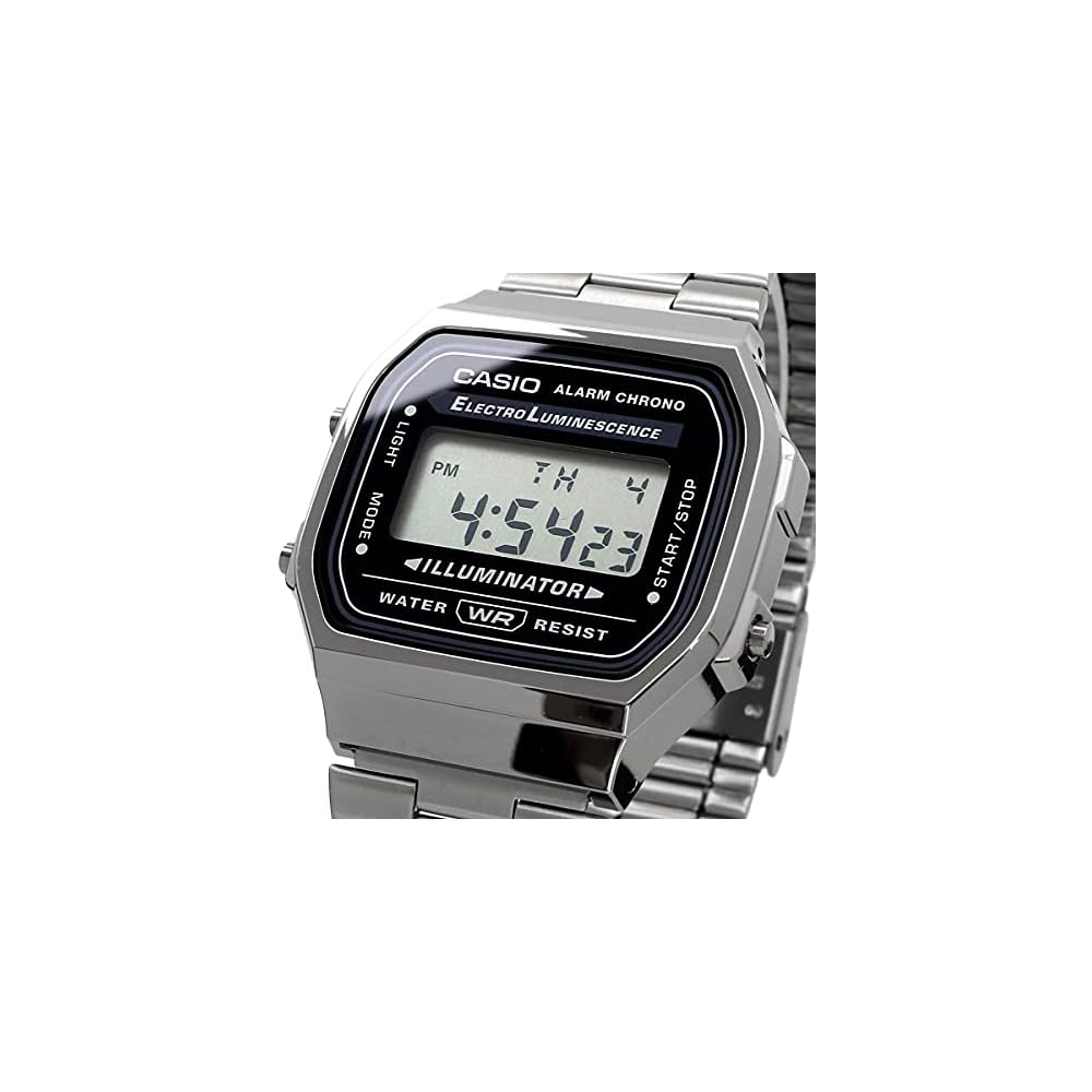 Casio A168WGG-1A Digital Watch Gray Metallic Standard Unisex Kids
