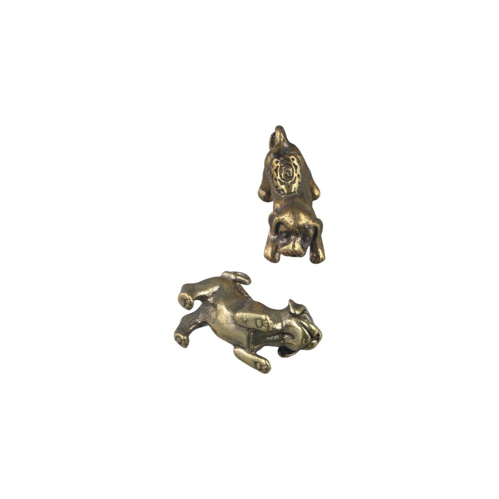 Schreibtischornament Miniaturen Feng Shui Einfache Anwendung Messinganhänger Tierkreis Hund Tee Haustier Welpenfiguren