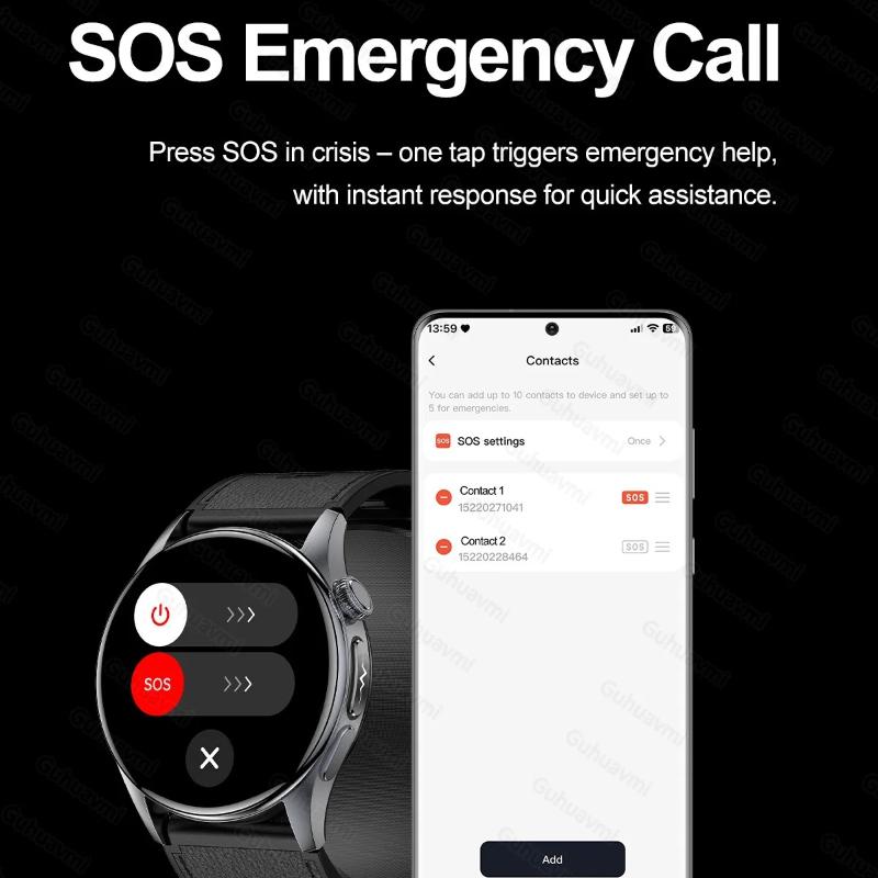 2026 Nuovo Smartwatch Pompa d'Aria ad Alta Precisione Display AMOLED da 1,56'' ECG Monitoraggio Completo del Sonno Salute BT Talk NFC Pompa Airbag Cinturino